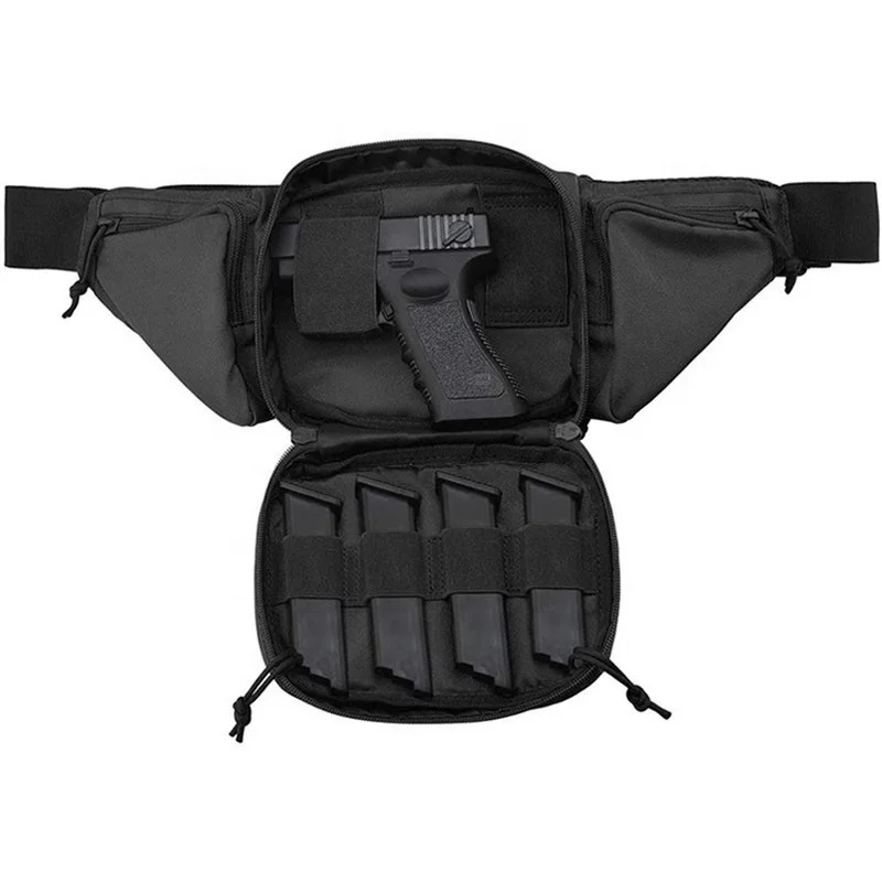 Concealed Carry Pistol Pouch Gun Bag Fanny Pack Holster Shooting Tactical Waist Bag for Outdoor Hunting Accessories