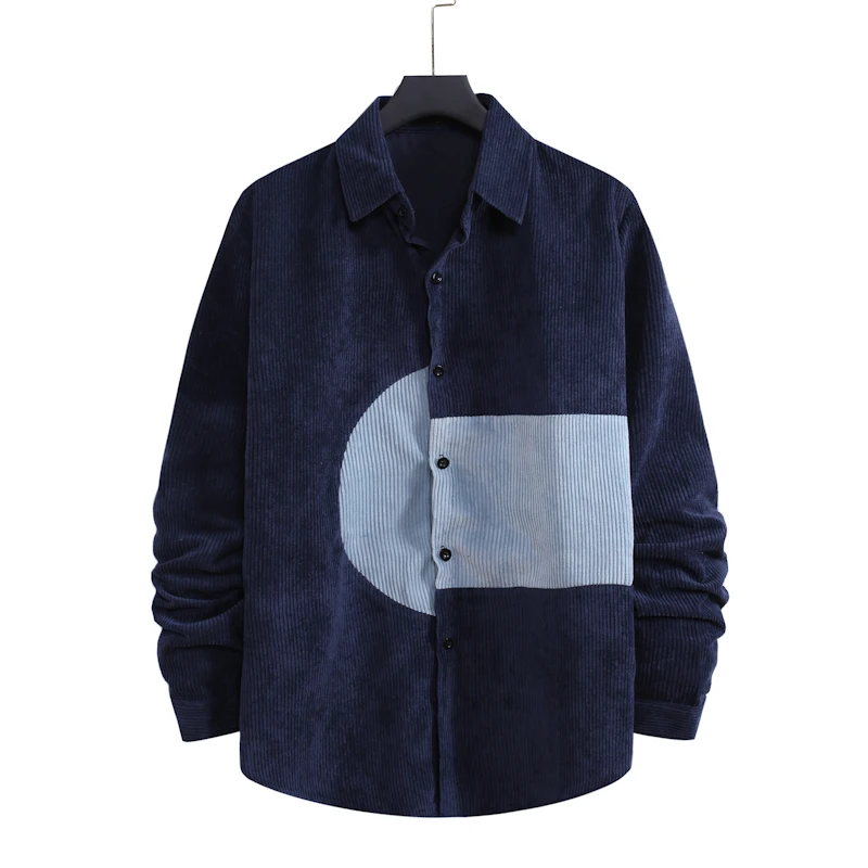 

Camisas manga larga para hombre, camisas formale de s pana, camisas antiarrugasterciopelo, estilo inglés, para primavera y otoño