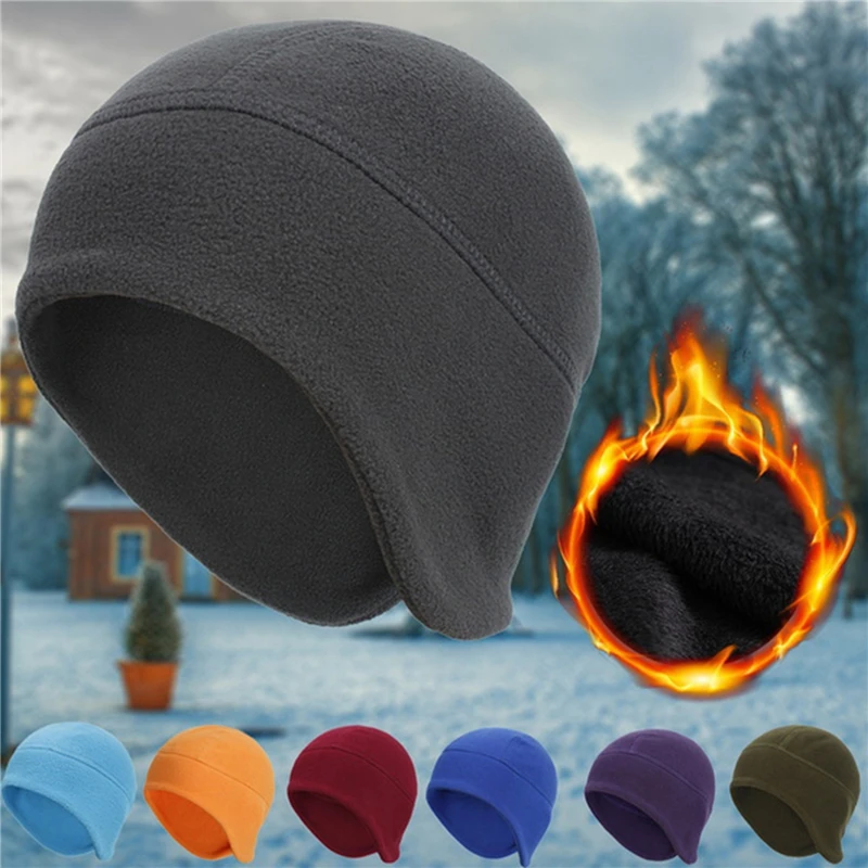 

Winter Warm Men Hat Cycling Ski Sport Beanie Caps Windproof Winter Skullies Caps Fleece Lightweight Thermal Women Hat