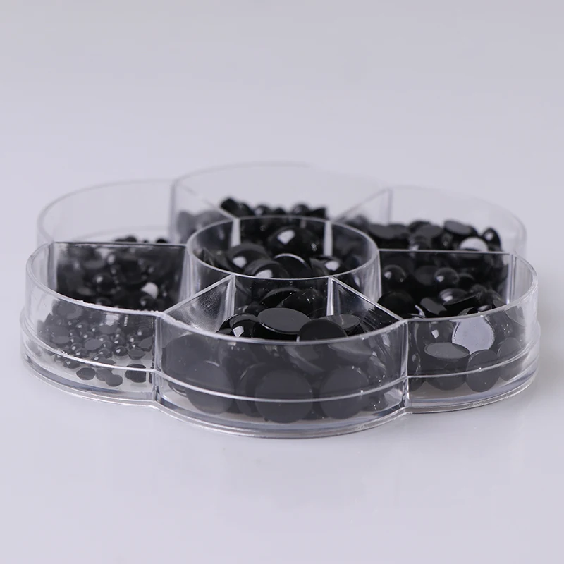 

DIY 3-12mm 500pcs Round Flat Black Eyes Plastic Eyes Eyes for Dolls Making Doll Toys Teddy Bear Eyes Doll Eyes Accessories