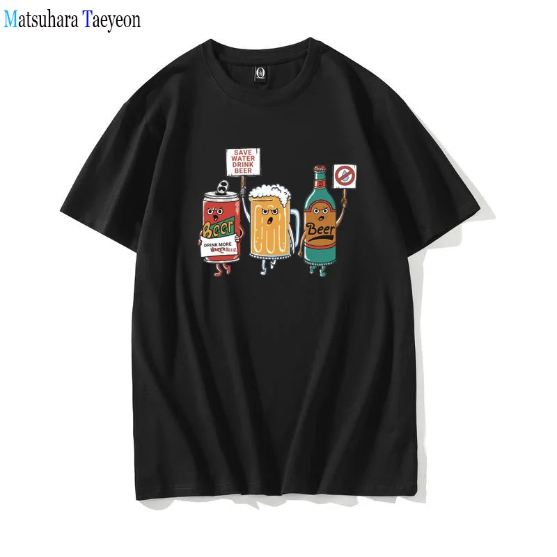 

Humorous Save Water Drink Beer Woman T-Shirt Short Sleeve T-Shirts Summer Tops for Women Cotton Graphic Tee Female Shirt Soft