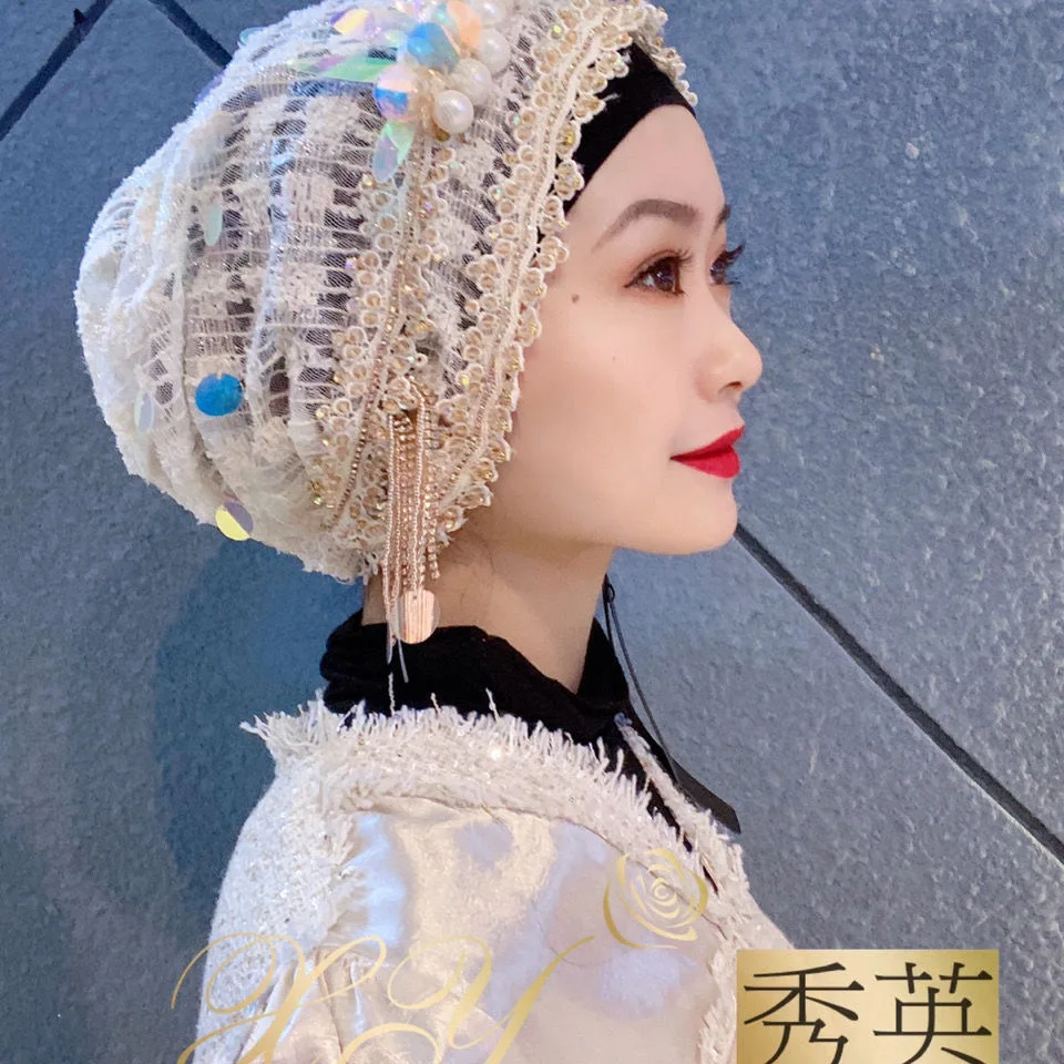 2021 Новое поступление Дубай мусульманских женщин головки крышка хиджаб тюрбан |