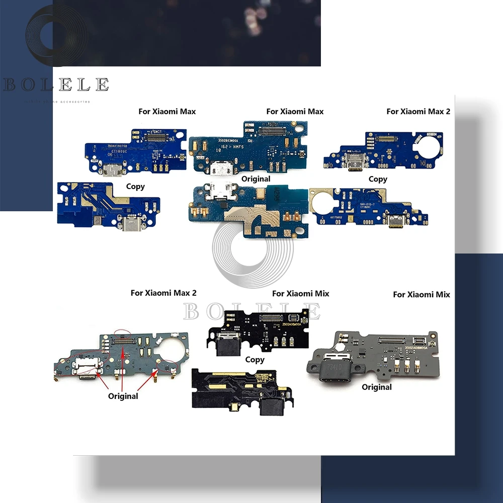Оригинальная плата USB для зарядного порта Xiaomi Mi Max 2 Mix зарядный порт док-станция
