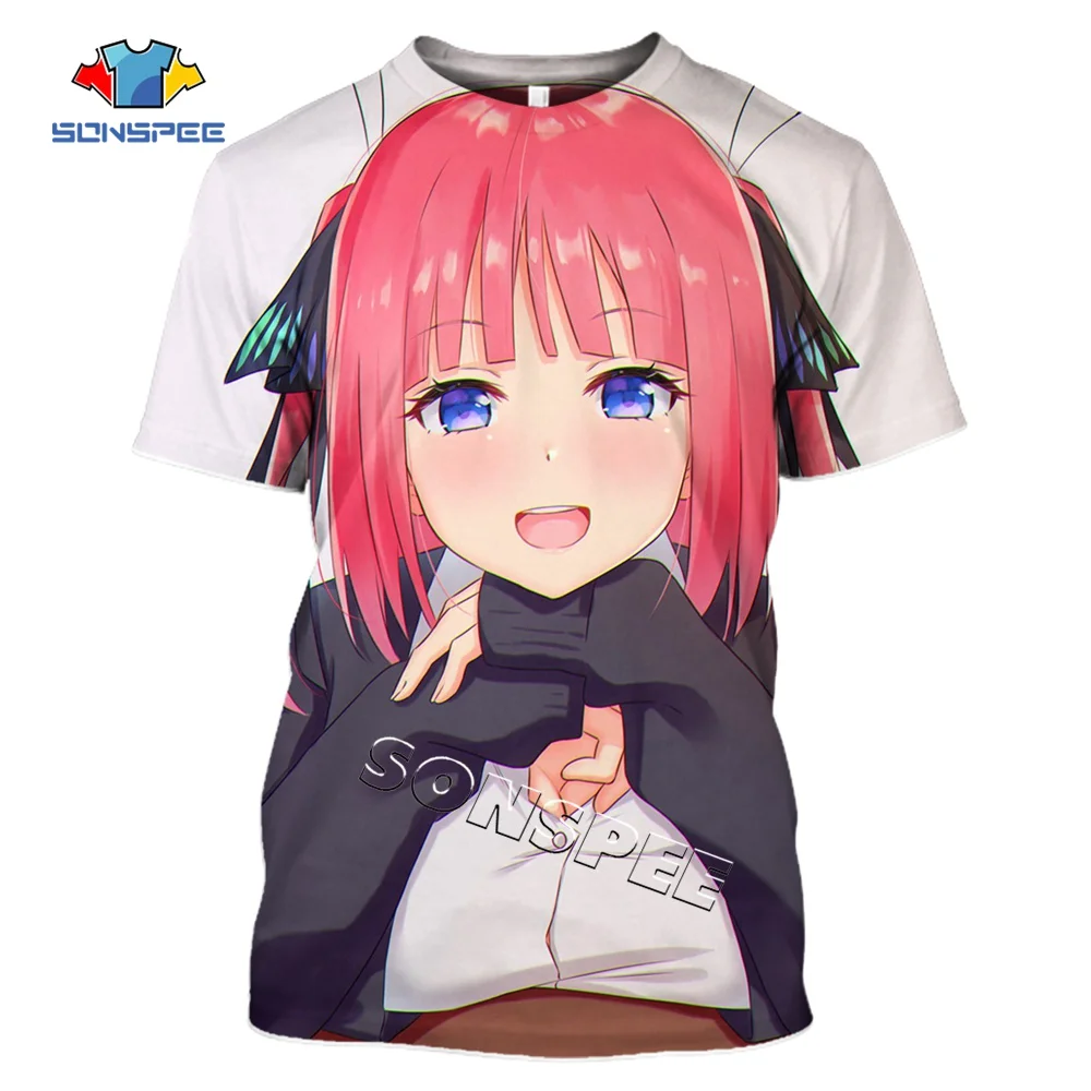 

Summer Fashion Streetwear Men T-shirt Anime The Quintessential Quintuplets 3d Printed t shirt Women Hip hop tees Boys shirts Top