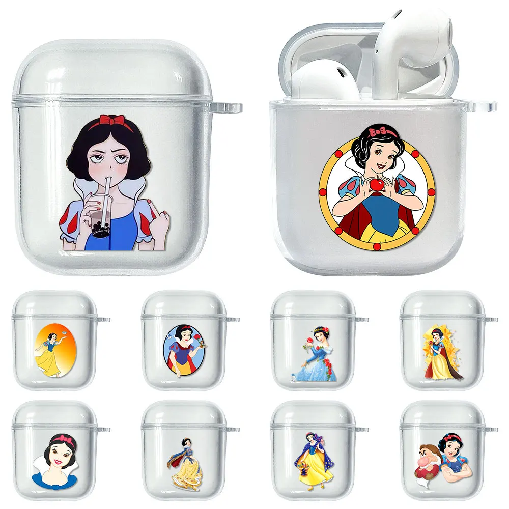 

Princess Snow White Transparent Cover Case For Apple AirPods 1 2 Soft TPU Bluetooth Earphone Charging for AirPods 2 1 Box Casing