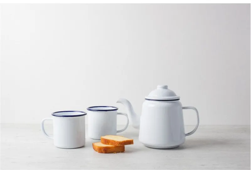 15 см 1000 мл в наличии экспорт Великобритании Эмаль Классический Толстый кофейник