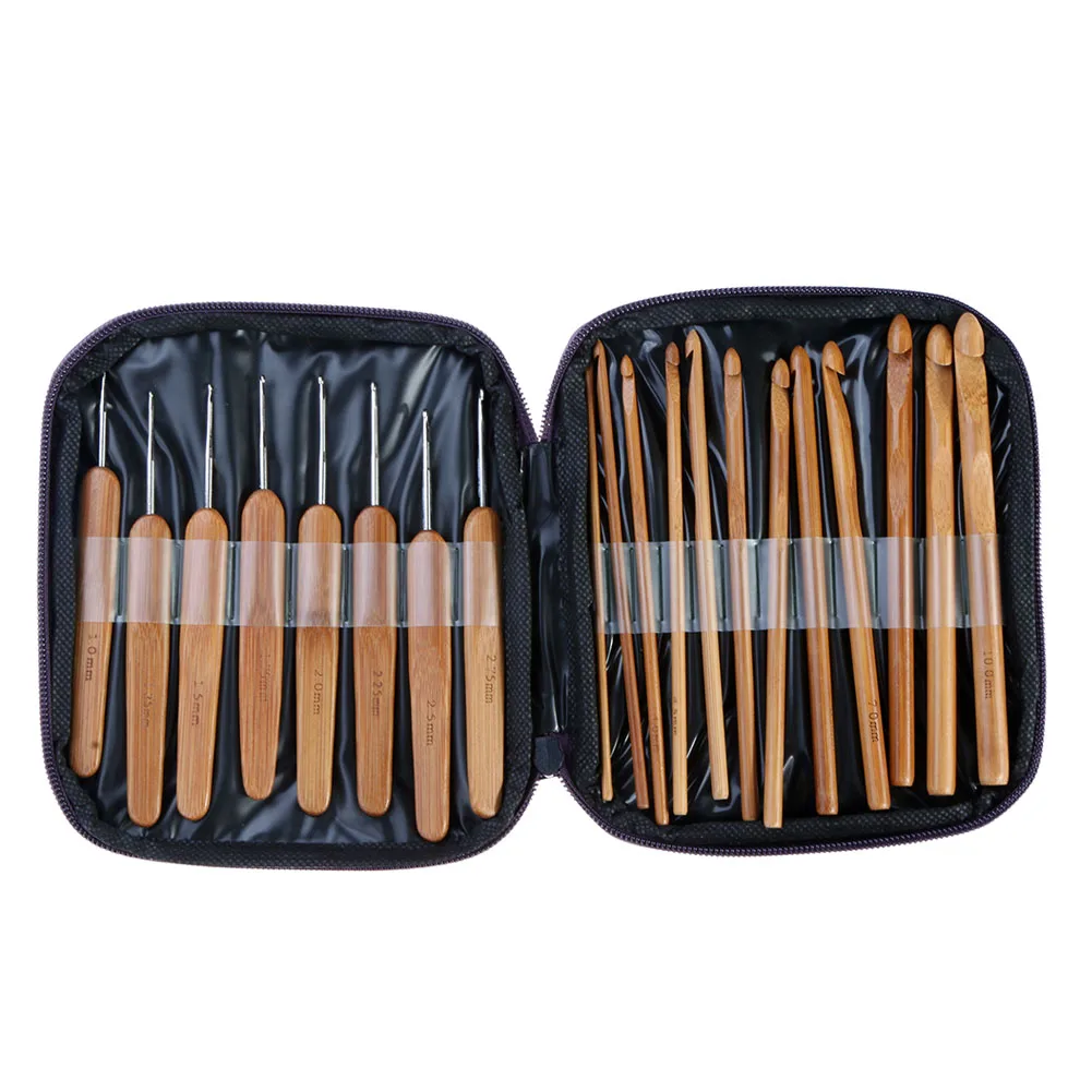 20Pcs with bag 12/20/26 шт. алюминиевый круговой вязанный комплект игл для разъемное кольцо набор крючков для вплетать в пряжу Вязание инструменты, Швейные аксессуары - Цвет: 20Pcs with bag