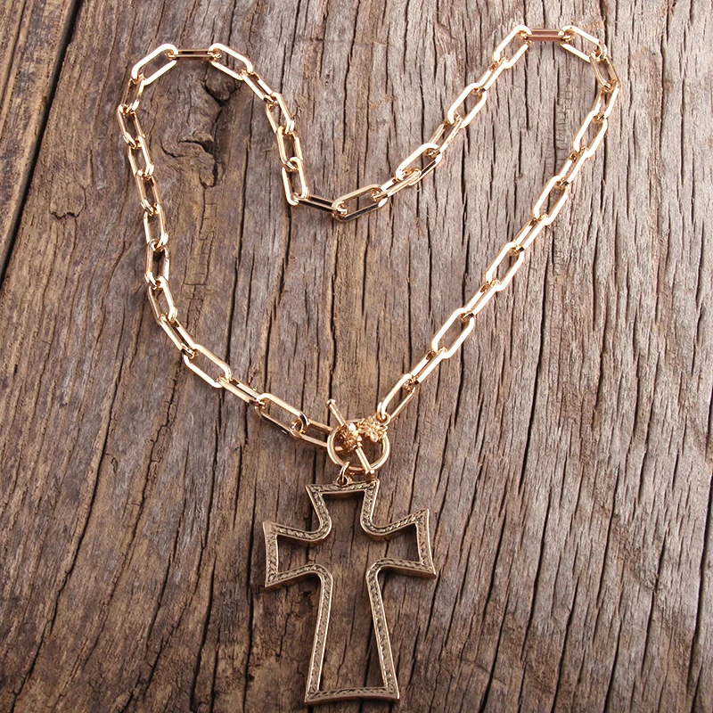 Модное ожерелье чокер RH массивное в стиле хип хоп массивная цепь золотого цвета