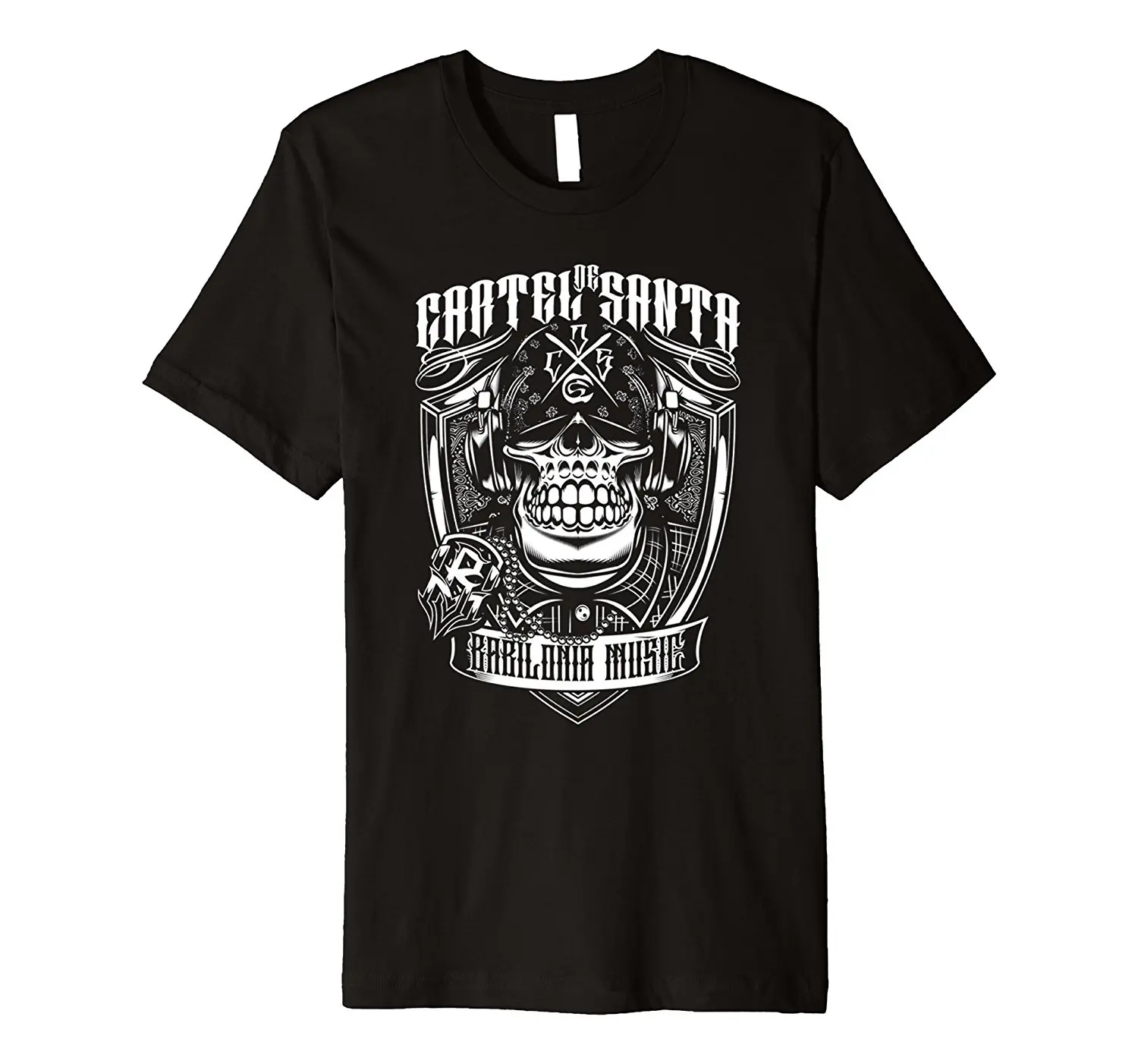 

2019 New Fashion Casual Men T Shirt Novelty O-Neck Tops Tattoo Skull Skeleton Cartel De Santa Premium Fit Short-Sleeve T Shirt