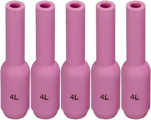 Алюминиевые сопла для дуговой сварки 10N50L #4 14 (D6, 5 х76 мм), с отверстием, подходит для SR PTA DB WP 17 18 26 сварофонарь для дуговой сварки 5pk