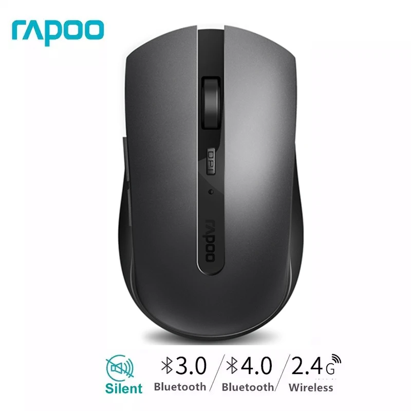 

Rapoo 7200M Noiseless Mice Multi-mode Silent Wireless Mouse with 1600DPI Bluetooth 3.0/4.0 RF 2.4GHz for Computer Laptop