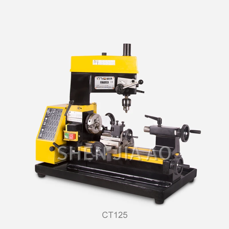CT125 настольный мини токарный станок сверлильный и фрезерный 180 Вт часы обучающая