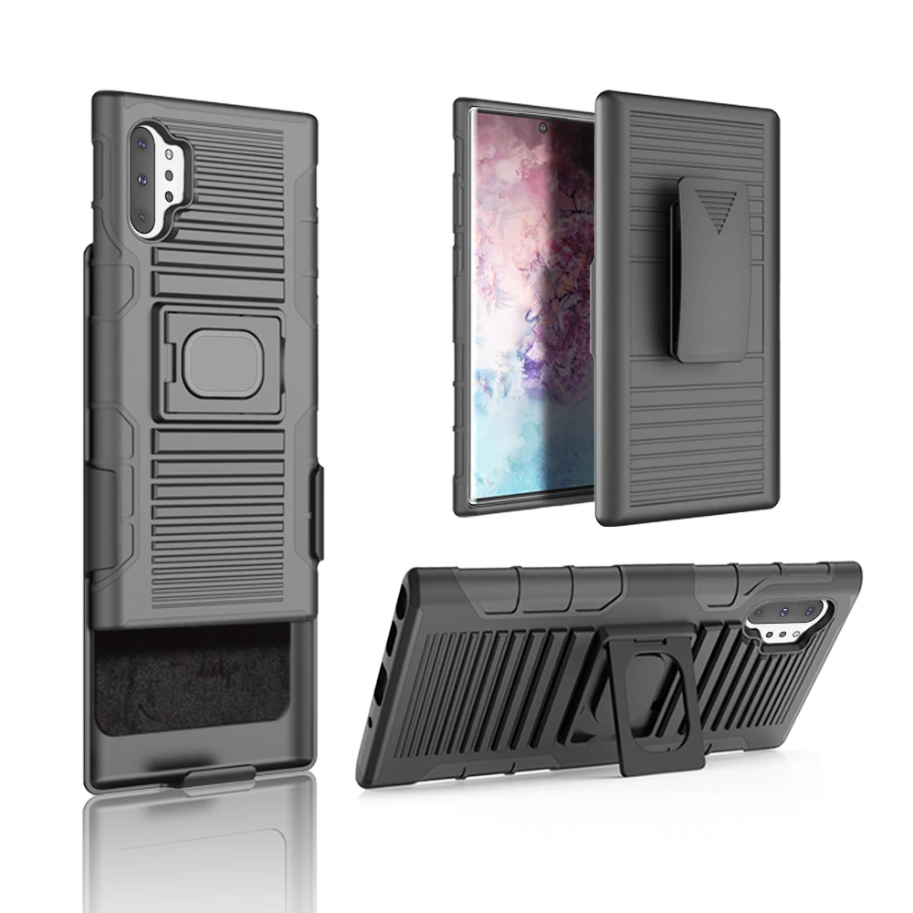 Чехол для телефона samsung Note 10 + полный защитный чехол кольцо держатель Зажим ремня