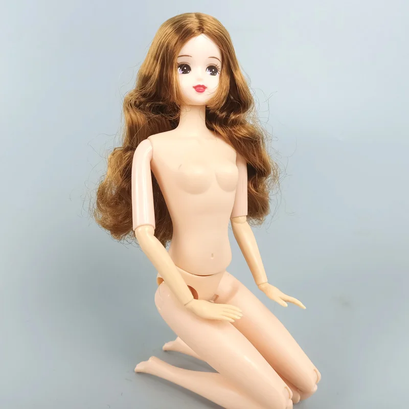 Голое тело для кукла Licca 12 суставов тела + голова с кудрявыми волосами волнистые