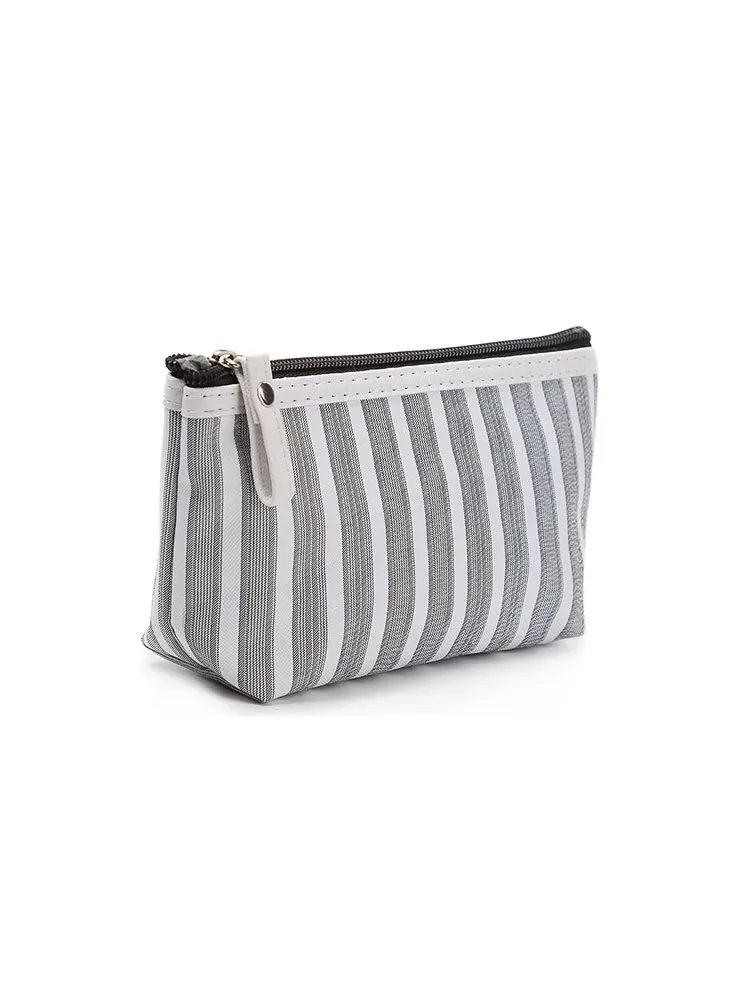 

Women Mini Makeup Bag Striped Pouch Bag for Travel Toiletry Makeup Bag Cosmetic Brush Organizer Bag Lady Portable Pouch Hot Sale