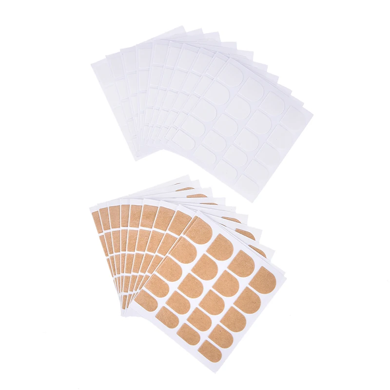 10 листов прозрачных ложных кончиков для ногтей двухсторонний клей Липкая лента