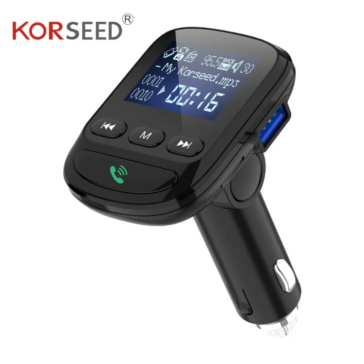Автомобильное зарядное устройство KORSEED FM передатчик Bluetooth ЖК дисплей MP3 плеер