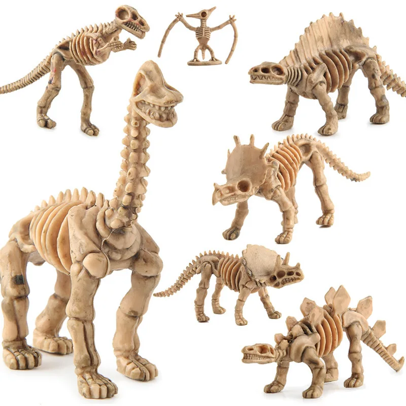 

Dinosaur Fossil Skeletons Assorted Figures Dino Bones Educational Gift for Science Play Dino Sand Dig Party Favor Decorations