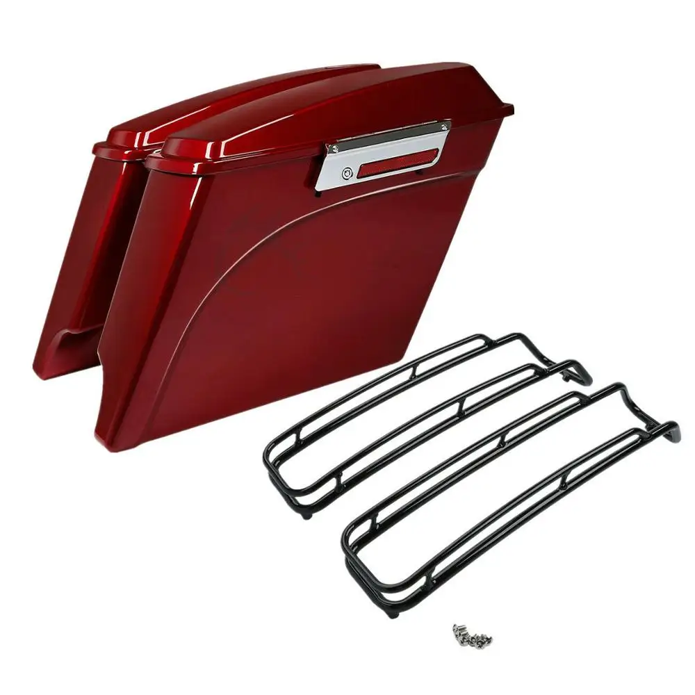 Мотоцикл 5 &quotрастягивающиеся удлиненные седельные сумки для Harley Touring Road King Street