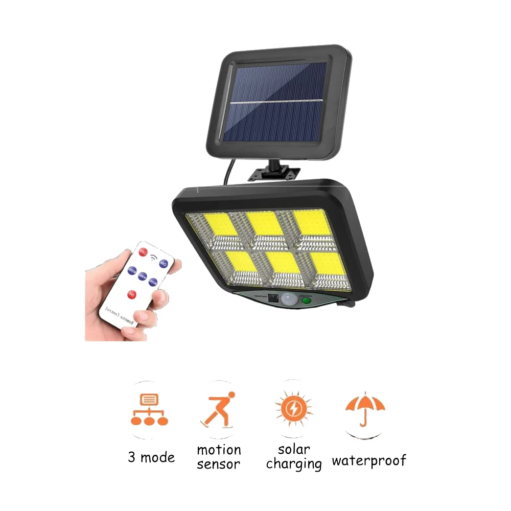 

seperable Solar Lights Outdoor 120 Led Bright Motion Sensor Light Wide Angle Wireless Waterproof IP65 Wall Lights for Garden Wal