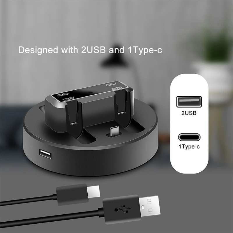 

Charging Holder Compatible with Switch Joy Con Series & Pro Controller Equipped with Micro USB Cable and Type-C Port