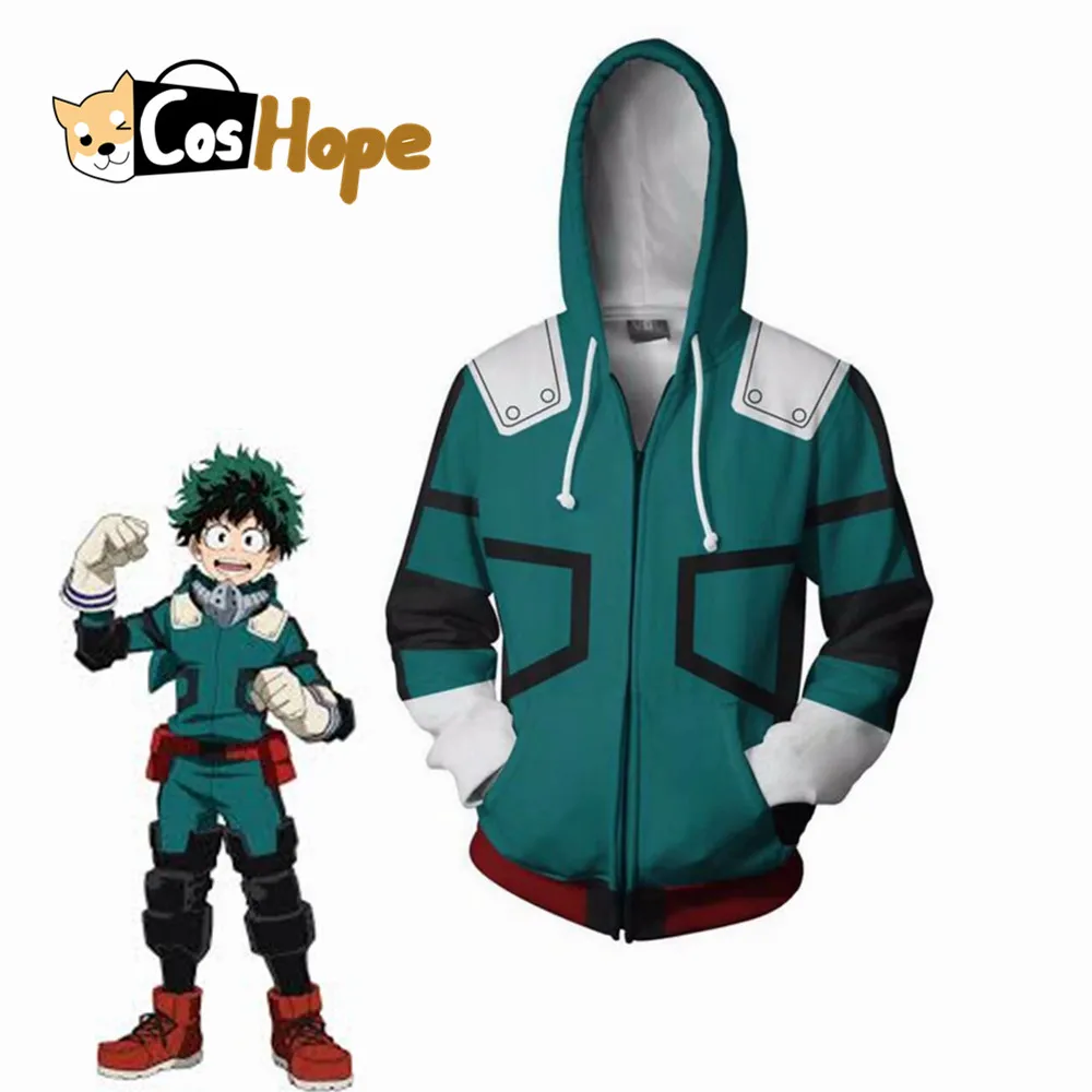 Костюм Deku толстовка с капюшоном из фильма Моя геройская Академия|Костюмы аниме| |