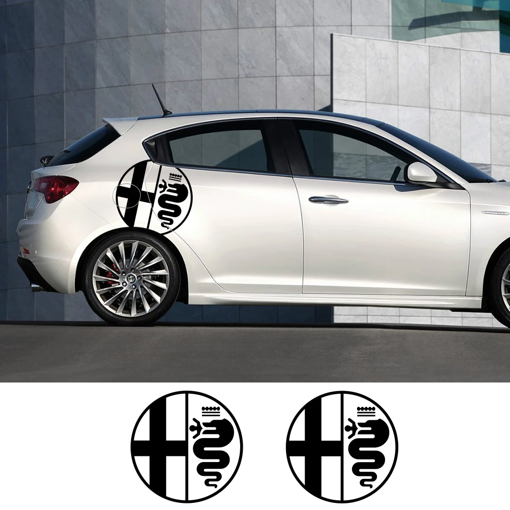 2 шт. наклейки на боковые двери автомобиля для Alfa Romeo MiTo Giulietta 147 156 159 166 Авто Виниловая пленка наклейки аксессуары для тюнинга автомобиля