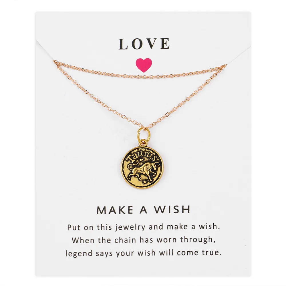 Новое поступление оригинальное ожерелье 12 созвездий ожерелья дева Лев близнецы