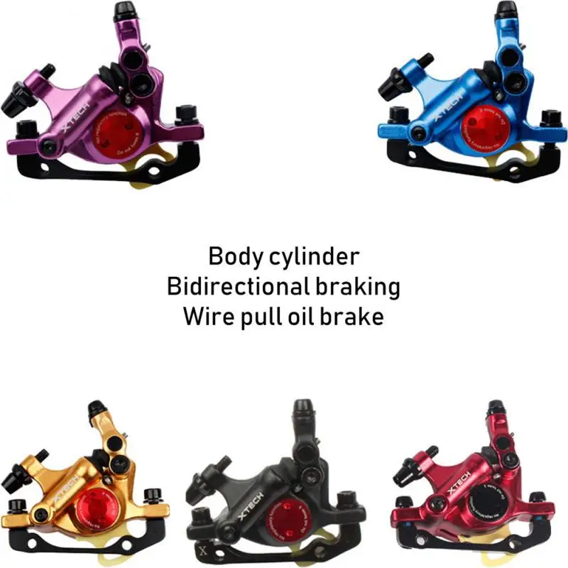 ZOOM XTECH Mountain Bike Hydraulic Brake Bicycle Front Rear HB100 Clamp Folding Car Cable Pull Hydraulic Disc Brake Calipers