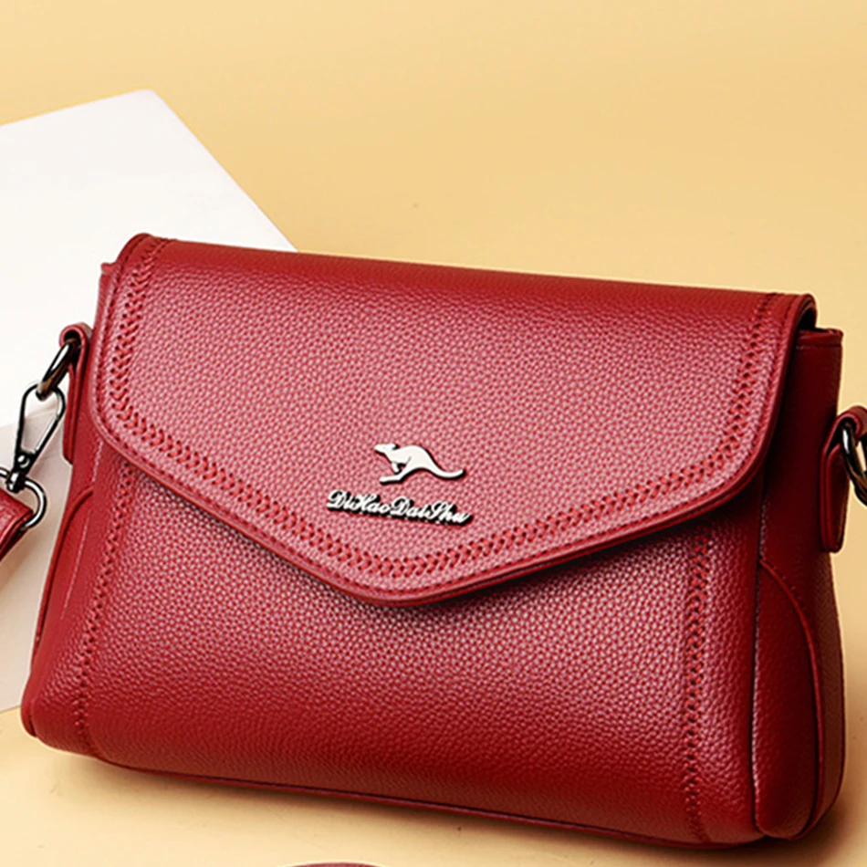 

Genuine Brand Ladies Small Flap Bag High Quality Leather Shoulder Bags for Women Simple Female Crossbody Bag Designer Handbags