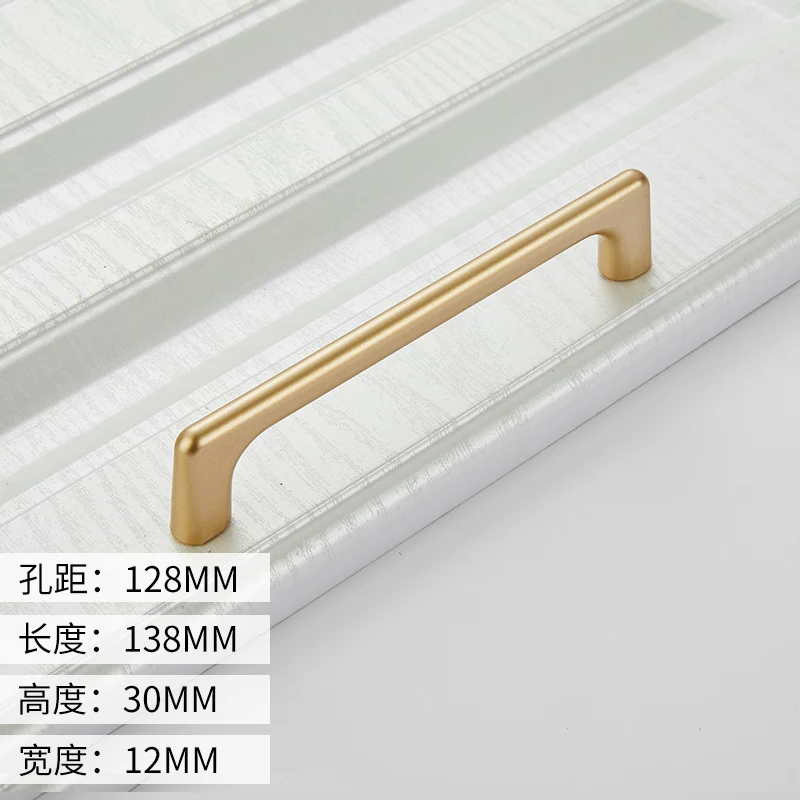 Европейский Стиль матовая золотая для шкафа ручки твердый Алюминий сплав Кухня