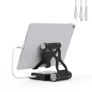 soopii tablet stand with 10000mah built in battery charging basedual adjustable and foldable for 4 13 inch phones and tablets free global shipping