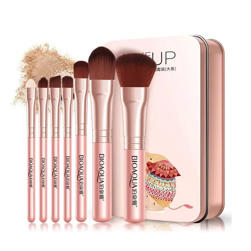 Новинка 7 шт. брендовые кисти для макияжа лица кисть румян пудры основы