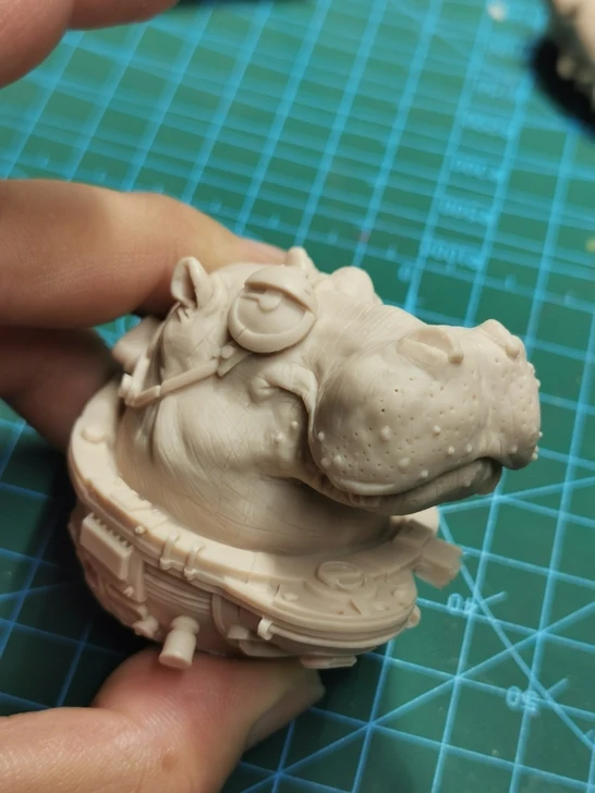 Модель животного в масштабе 1/6 неокрашенный Бегемот для игрушек подарков