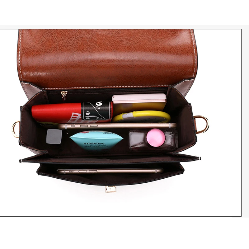 

Wmnuo Fashion Genuine Leather Women Bags High Quality Small Flap Woman Shoulder Bag Double Straps Crossbody Messenger Bags