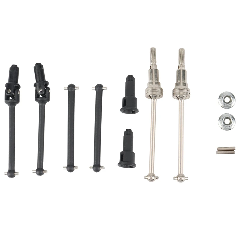 

2 Set For HBX 16889 16889A 16890 16890A SG RC Car Parts, Front & Rear Drive Shaft & Metal Front Drive Shaft M16105
