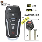 KEYECU 315 МГц 4D82 чип CWTWBU811 Модернизированный складной 3 + 1 4 кнопки дистанционный ключ брелок для Subaru Forester Impreza Legacy WRX