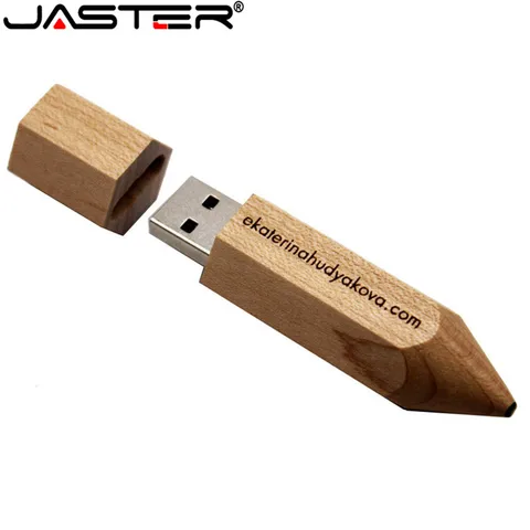Корабль свободный изготовленный на заказ логотип деревянный карандаш USB флеш-накопитель u-диск подарок флэш-накопитель 4 Гб оперативной памяти, 16 Гб встроенной памяти, 32 Гб 64 ГБ флеш-накопитель