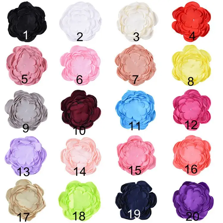 1 шт. 4 дюйма искусственные многослойные тканевые цветы для украшения волос