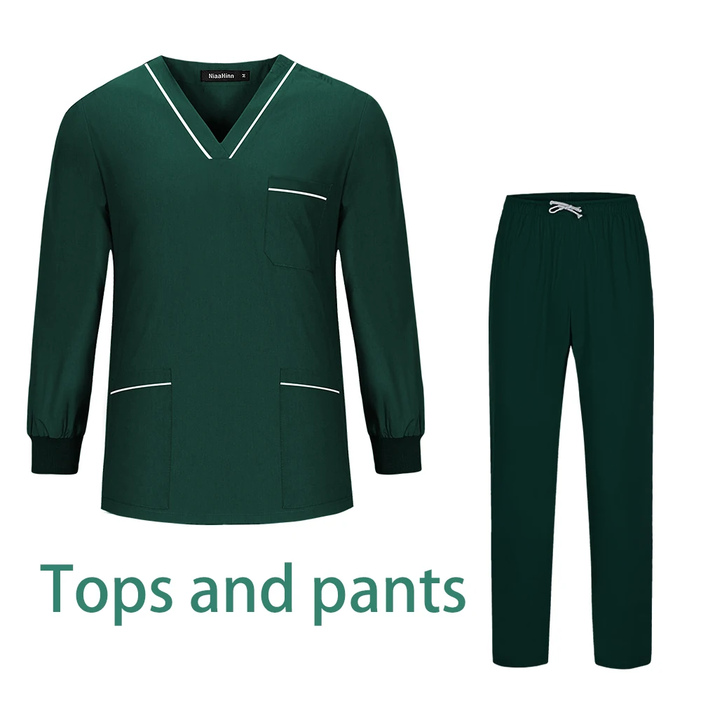 Женская медицинская форма с длинным рукавом для операционной хирургический