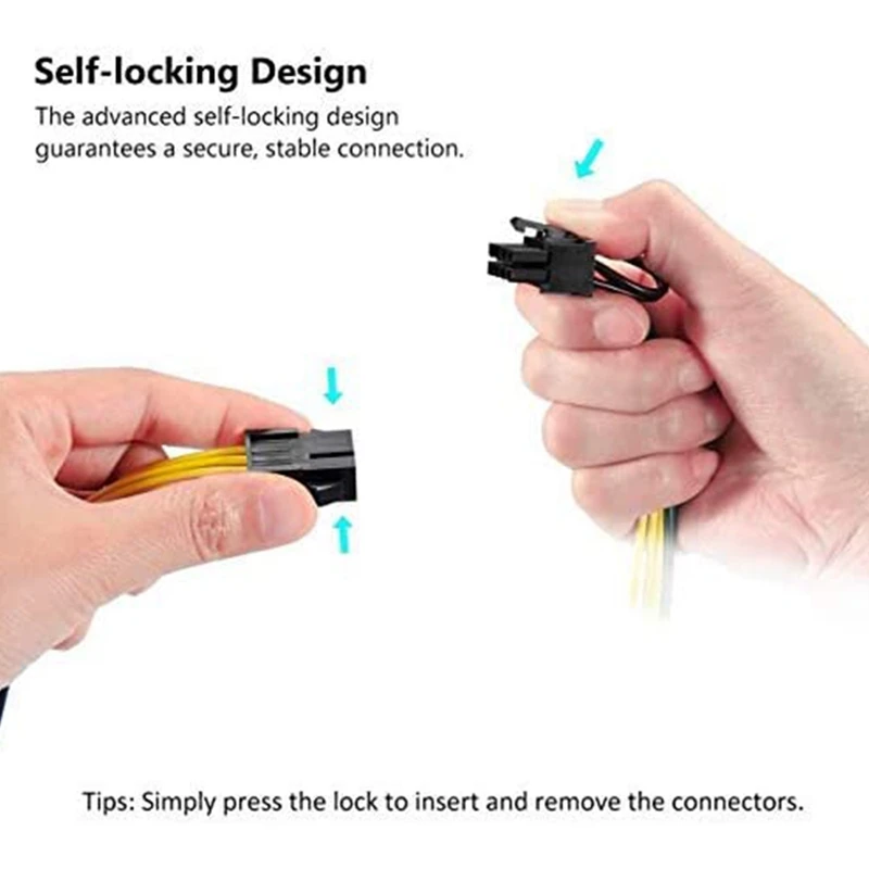 

8Pin to Dual 8Pin(6+2) Power Cable GPU Power Cable for Tesla K80 M40 M60 P40 P100