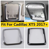 car carbon fiber matte accessories for cadillac xt5 2017 2021 front reading light lamp panel frame cover trim abs interior