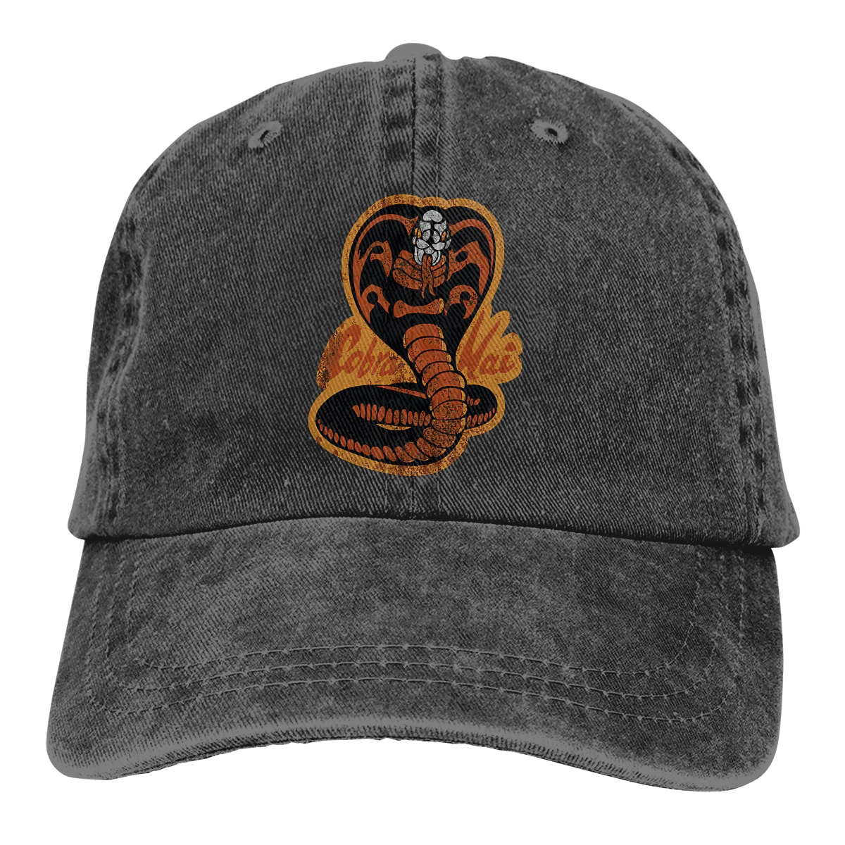 

Cobra Kai Distressed Snake Logo Baseball Cap cowboy hat Peaked cap Cowboy Bebop Hats Men and women hats