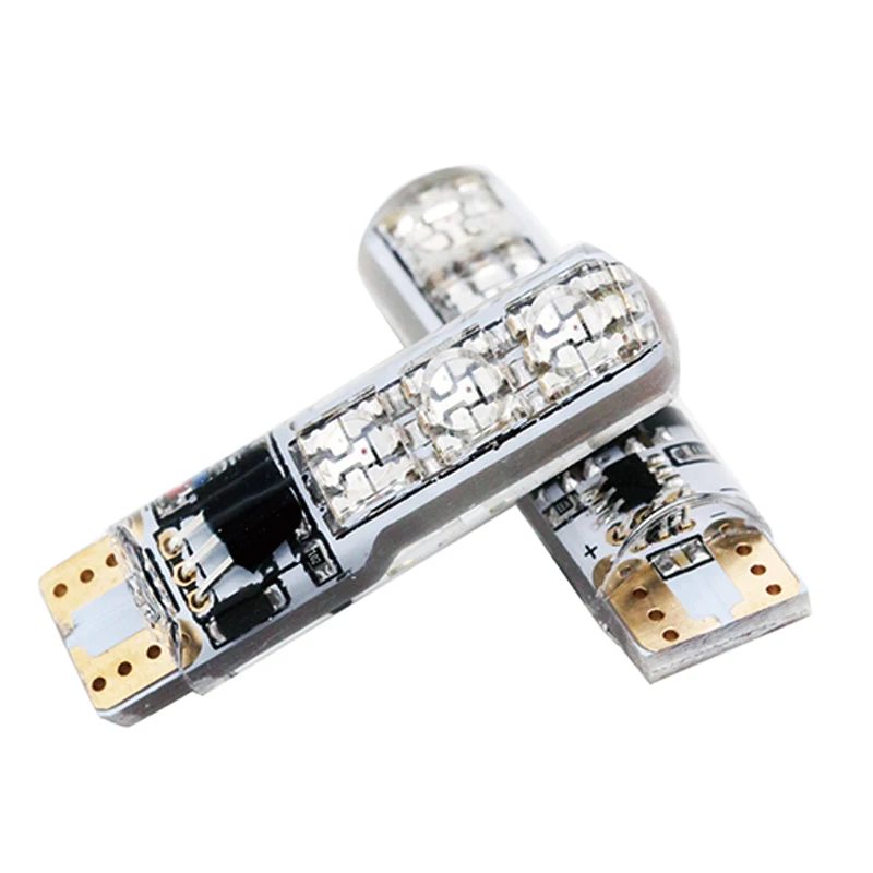 Haoyuehao 2pcs T10 6 SMD RGB LED Car Lamp Suit with Remote Controller(without battery) Signal Clearance Width Parking Light | Автомобили и
