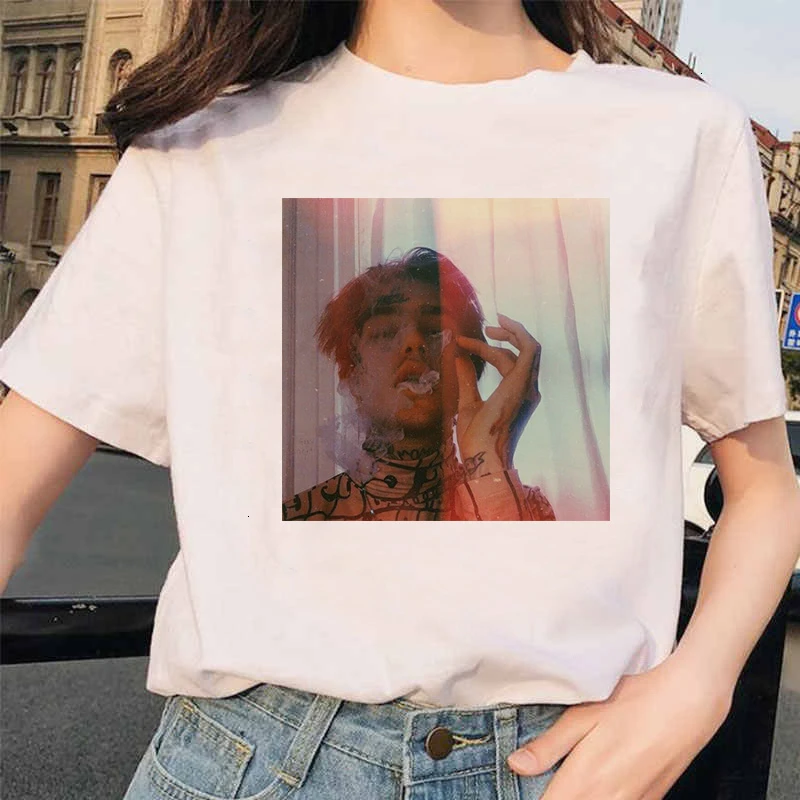 90s Графический Lil футболка с глазом Harajuku Хип-хоп футболки для женщин Cry Baby Ullzang модная футболка для мальчиков Топ-безрукавка в уличном стиле для женщин - Цвет: 5604