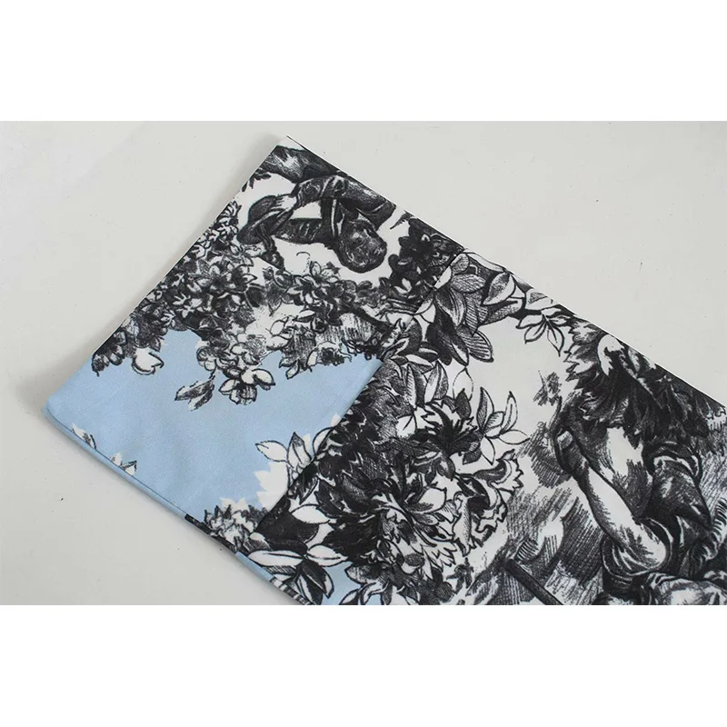 

2021 New Women Dress Print Sashes Long Sleeves Turn-Down Collar Mid-Calf Dress Female Spring Fashion Casual Women Clothes