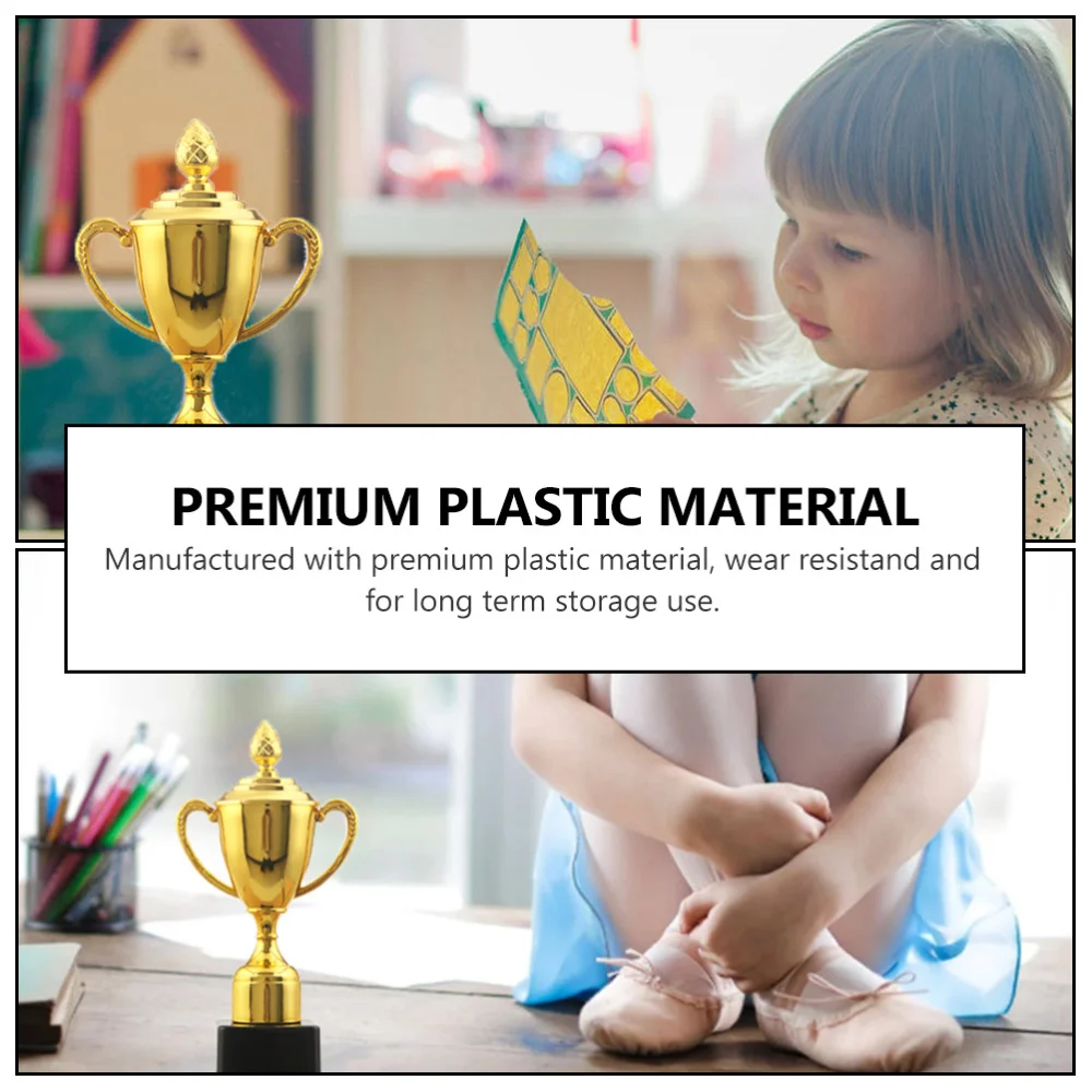 

1 Pc Practical Small Trophy with Lid Tabletop Decor Contest Reward for Children
