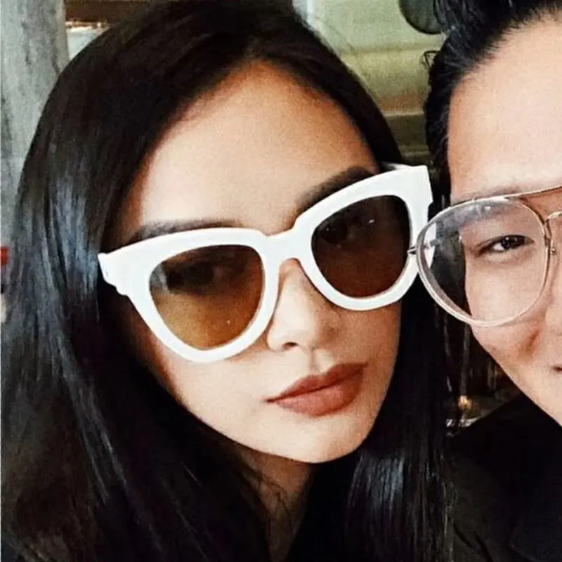 Женские квадратные солнцезащитные очки кошачий глаз леопардовые и чайные UV400 в