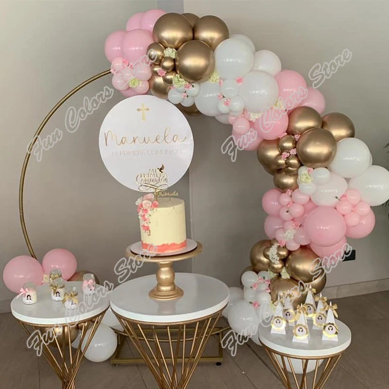 126 шт. розовый фон для дня рождения макарон | Дом и сад