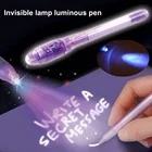 Волшебная УФ-ламсветильник 2 в 1, невидимая чернильная ручка, креативсветильник светящаяся ручка граффити, ручка для проверки денег, детская игрушка
